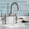 Kingston Brass Whitaker Industrial Style Bridge Bathroom Faucet W/ Pop-Up Drain, Nickl KS2178KL - alternate 5